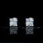 4mm Square 18K Yellow Gold-Plated AAA CZ Iced Stud Earring