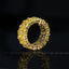 9mm Iced 18K Yellow Gold-Plated AAA CZ Iced Double Row Ring