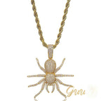 18K Gold-Plated AAA CZ Spider Pendant Necklace