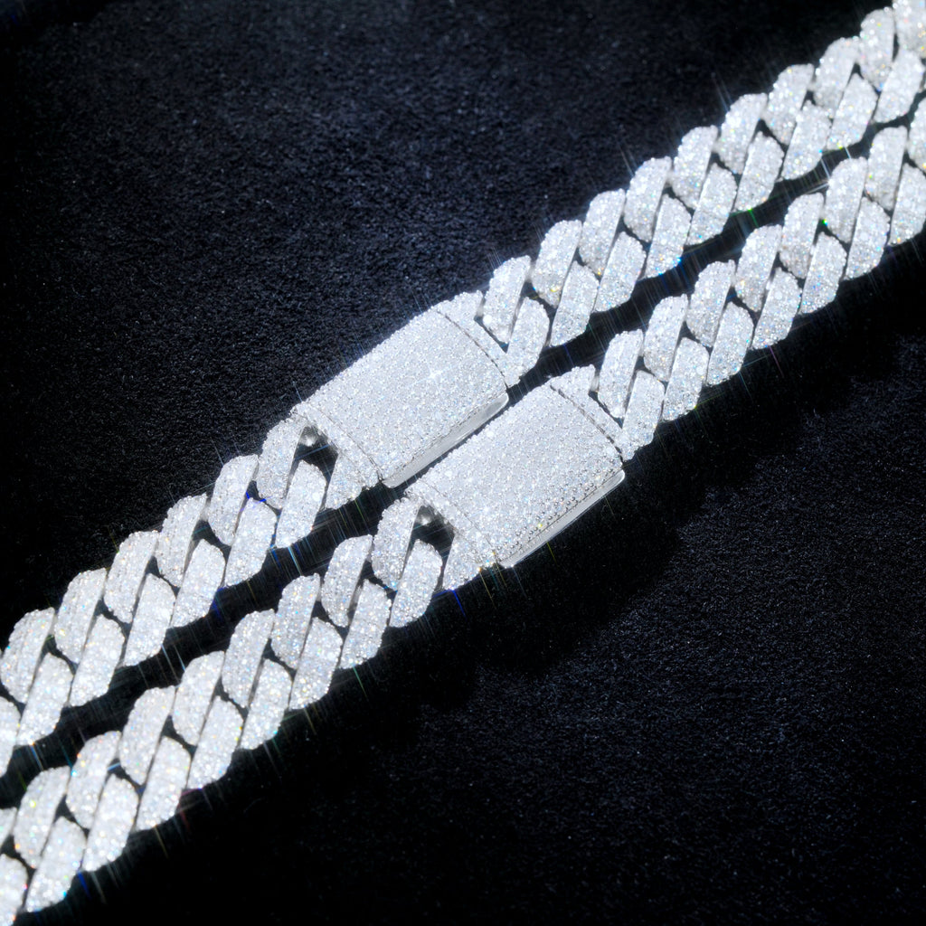 VVS Moissanite 10MM Cuban Link Chain