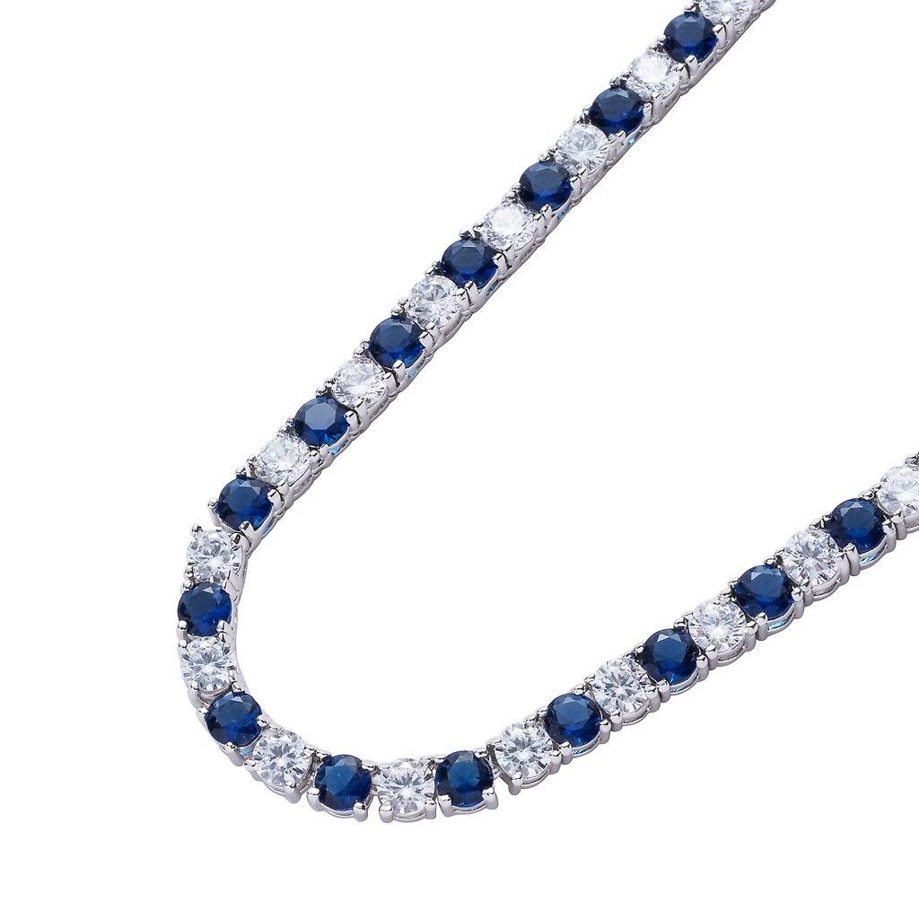4mm Blue&White Tennis Chain