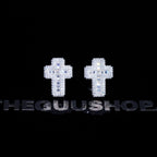 VVS1 Moissanite Baguette Cross Earrings