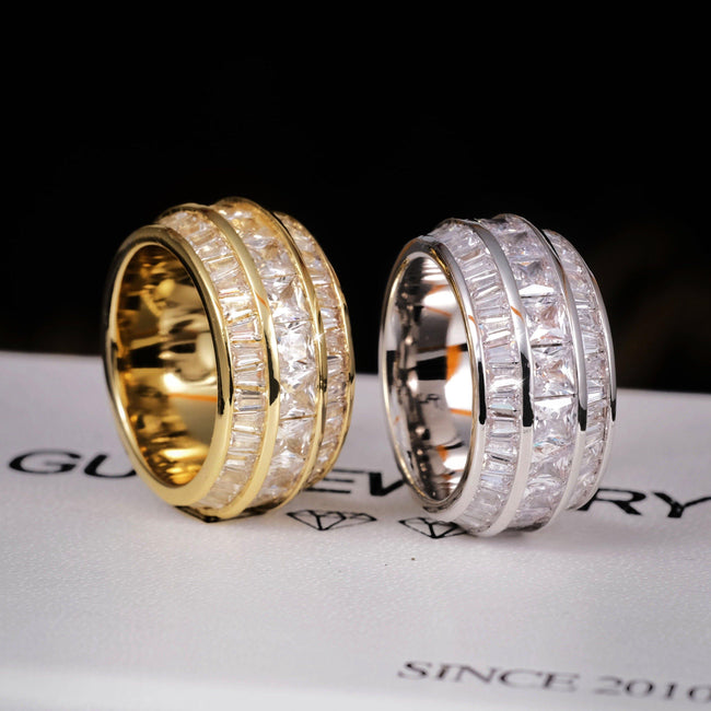 3 Layer Baguette Band Ring Hover Image