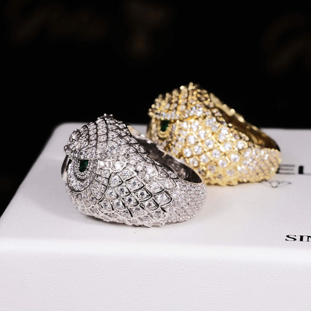 Iced Owl Ring