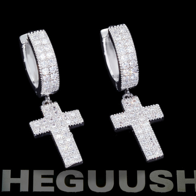 Official Limited 18K Gold-Plated Cross Earring Hover Image