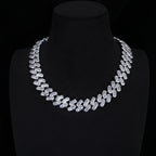 15mm 18K White/Gold-Plated BlingBling Baguette Iced Cuban Chain