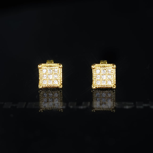 CZ Hip Hop Night Club Copper Stud Earring Hover Image