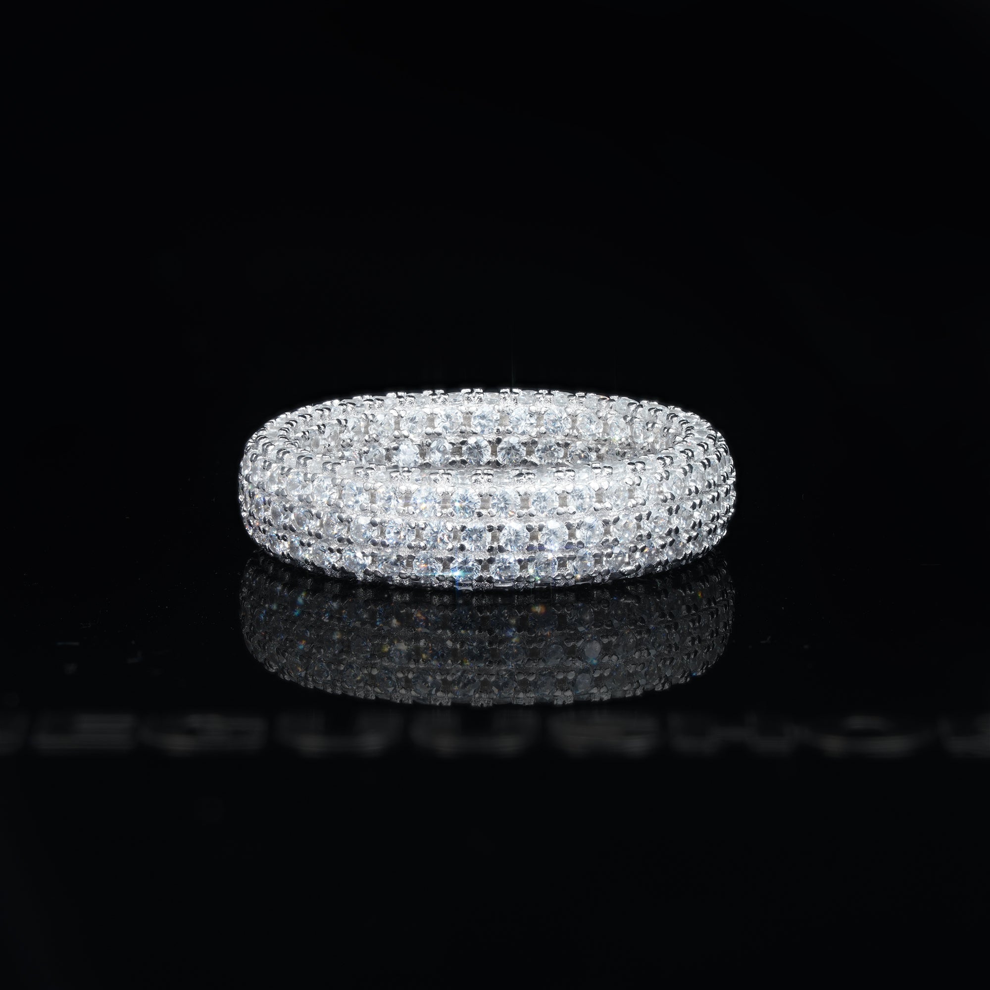 925 Sterling Silver&18K Gold-Plated Micro-inlay AAA CZ Ring