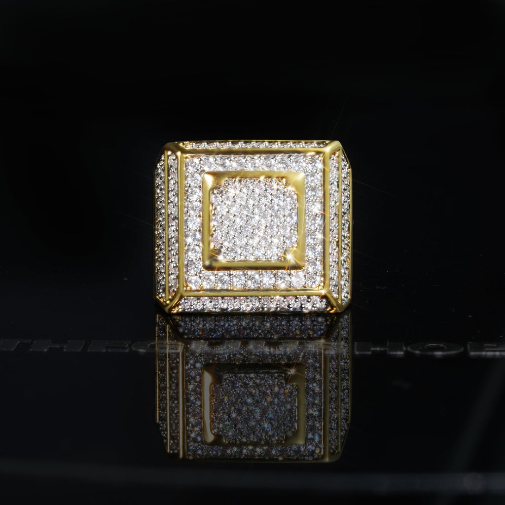 Official Limited Micro-inlay CZ  Square Ring