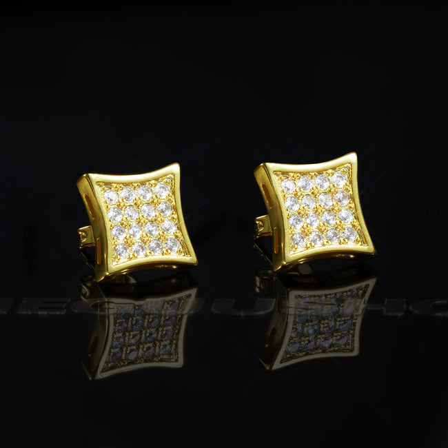 10MM Micro-inlay AAA CZ High Grade Stud Earring Hover Image