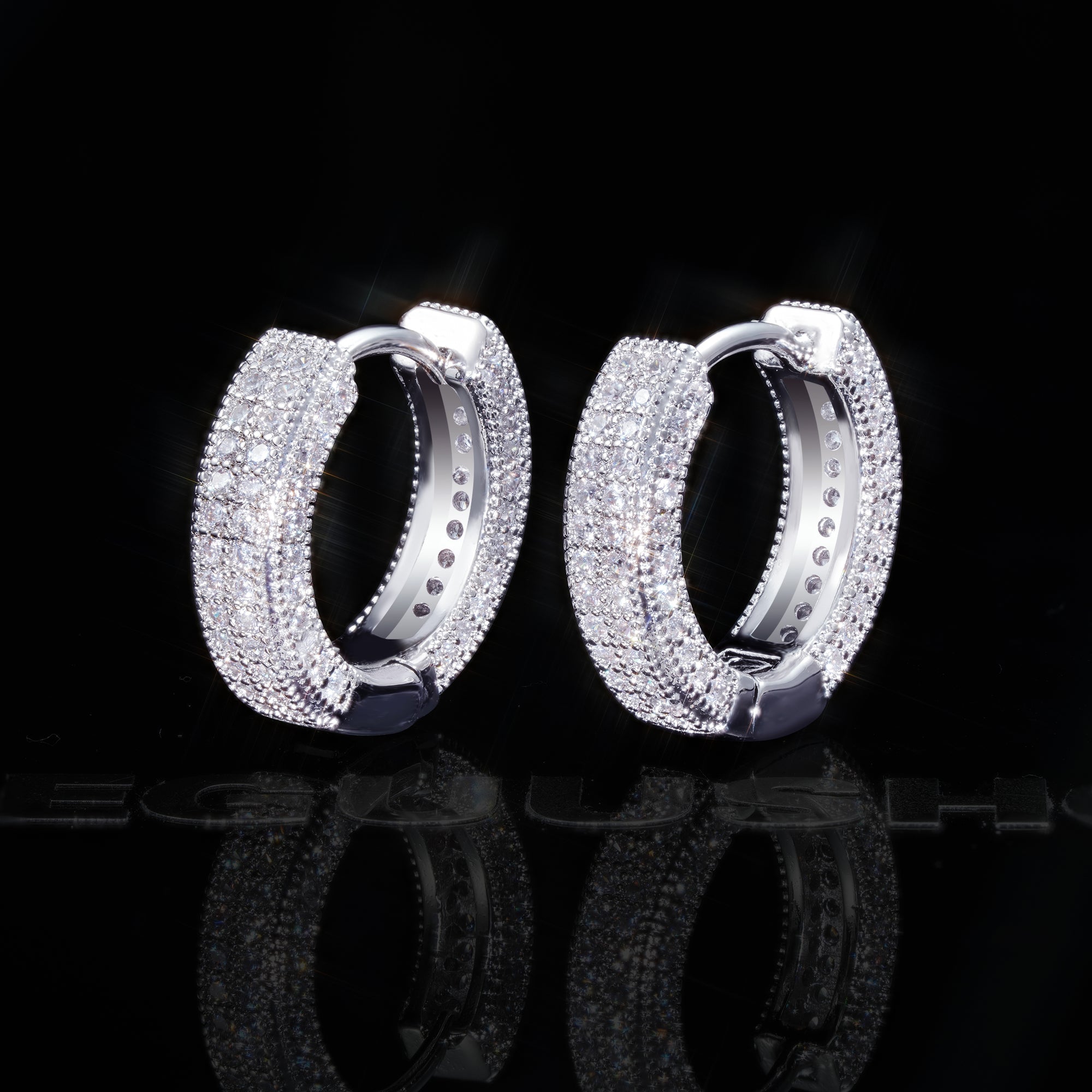 NEW ARRIVAL! 18K Gold-Plated Hip Hop AAA CZ  Earring