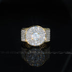 Iced Diamond  Zircon Real Gold-Plated Ring