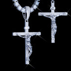 925S & VVS Moissanite Crucifix Necklace