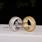 Rotatable 5-Layer Iced Cuban Ring
