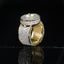 Iced Diamond  Zircon Real Gold-Plated Ring