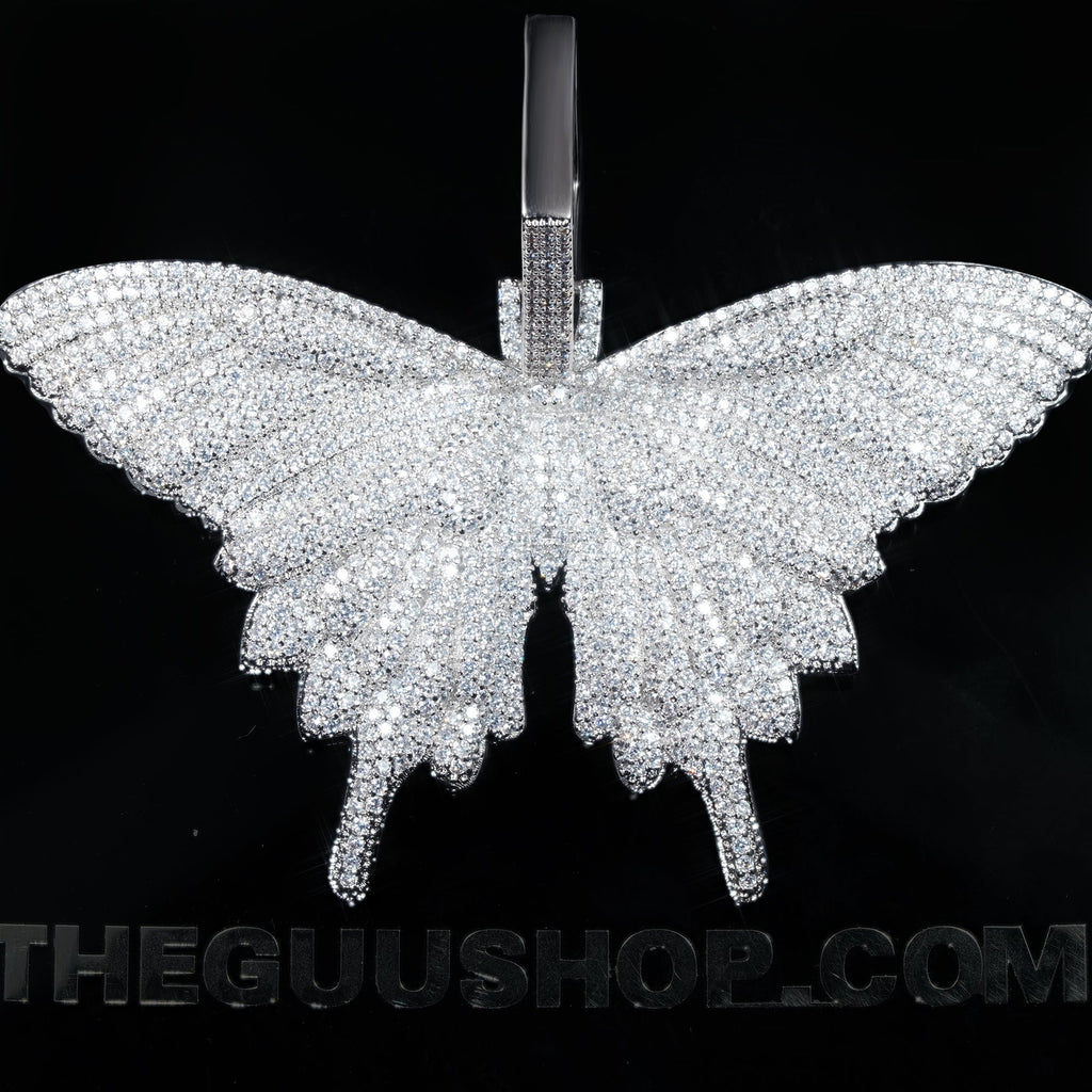 18K Gold-Plated Micro-inlay AAA CZ Butterfly Pendant Necklace