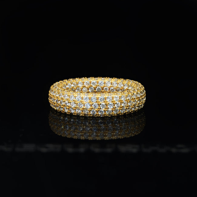 925 Sterling Silver&18K Gold-Plated Micro-inlay AAA CZ Ring Main Image