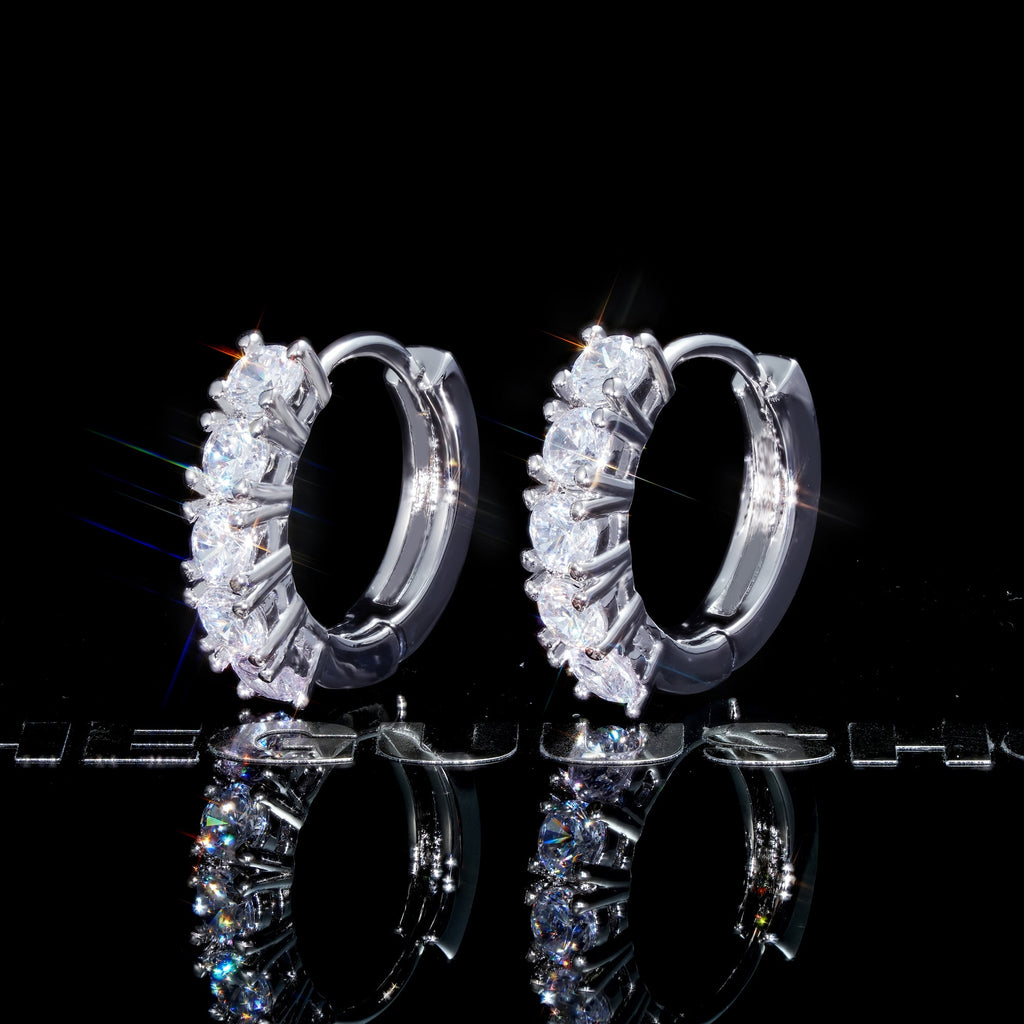 Official Limited 18K Gold-Plated AAA CZ Hinge Earring