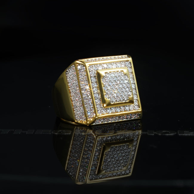 Official Limited Micro-inlay CZ  Square Ring Hover Image