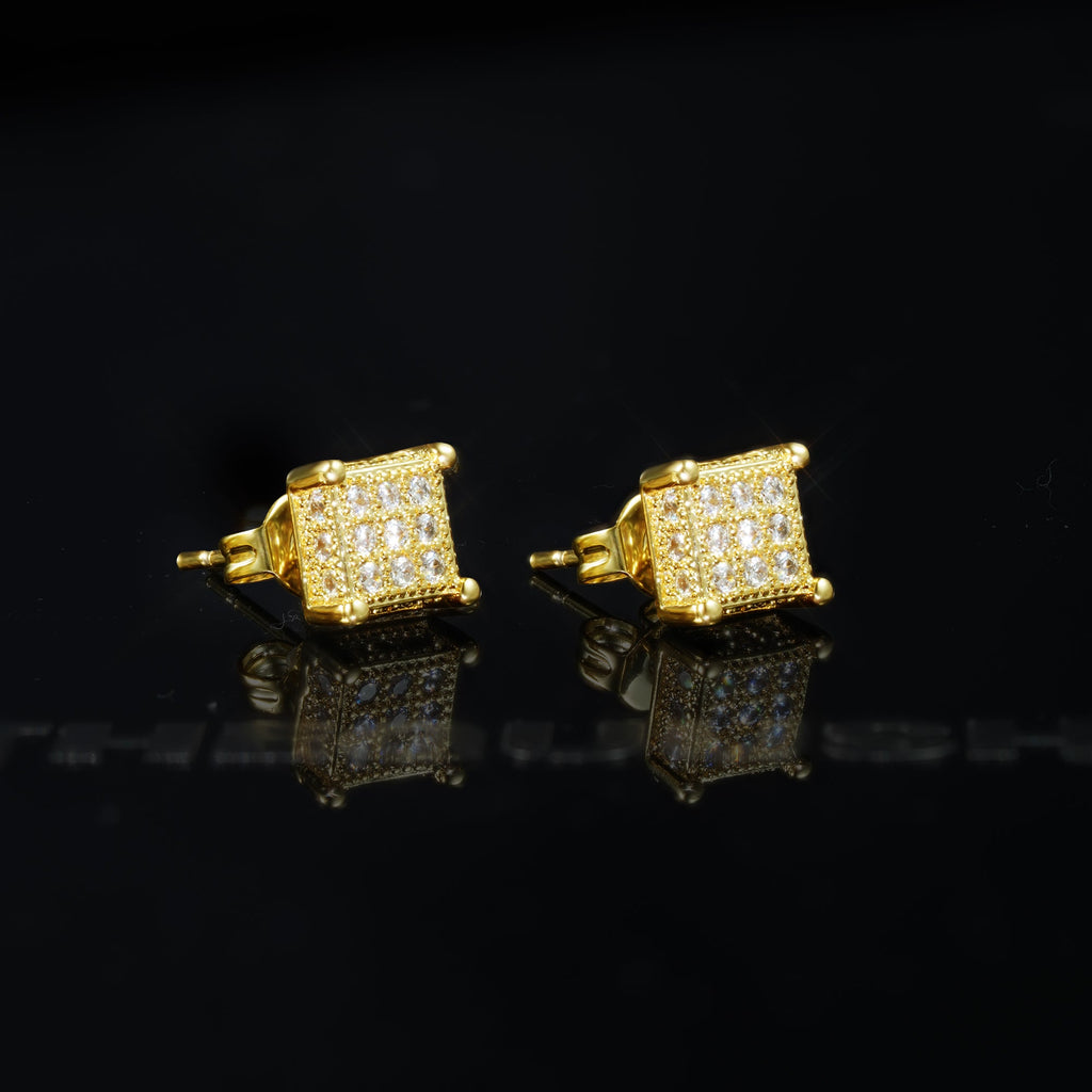 CZ Hip Hop Night Club Copper Stud Earring