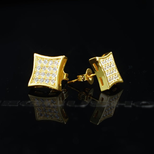 10MM Micro-inlay AAA CZ High Grade Stud Earring Main Image