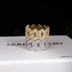 14MM Iced Prong Cuban Ring