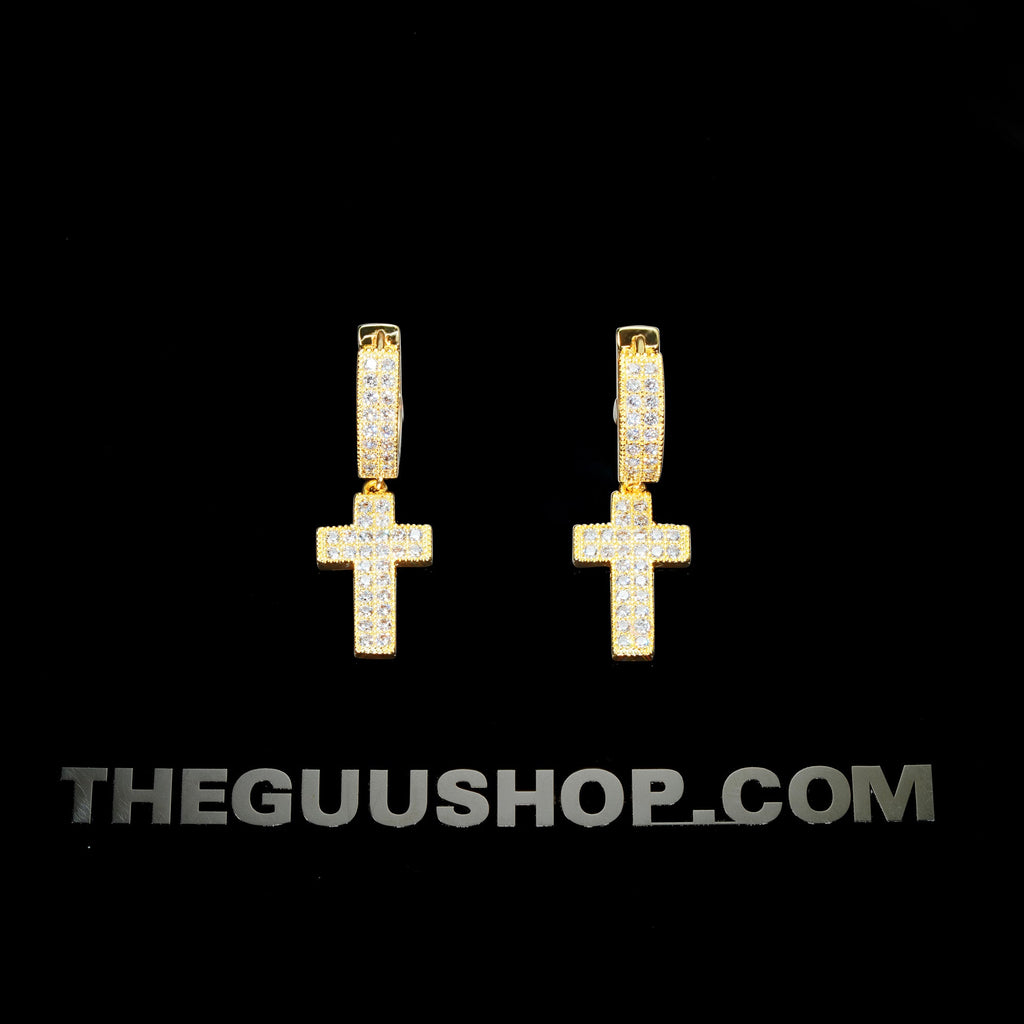 Official Limited 18K Gold-Plated Cross Earring