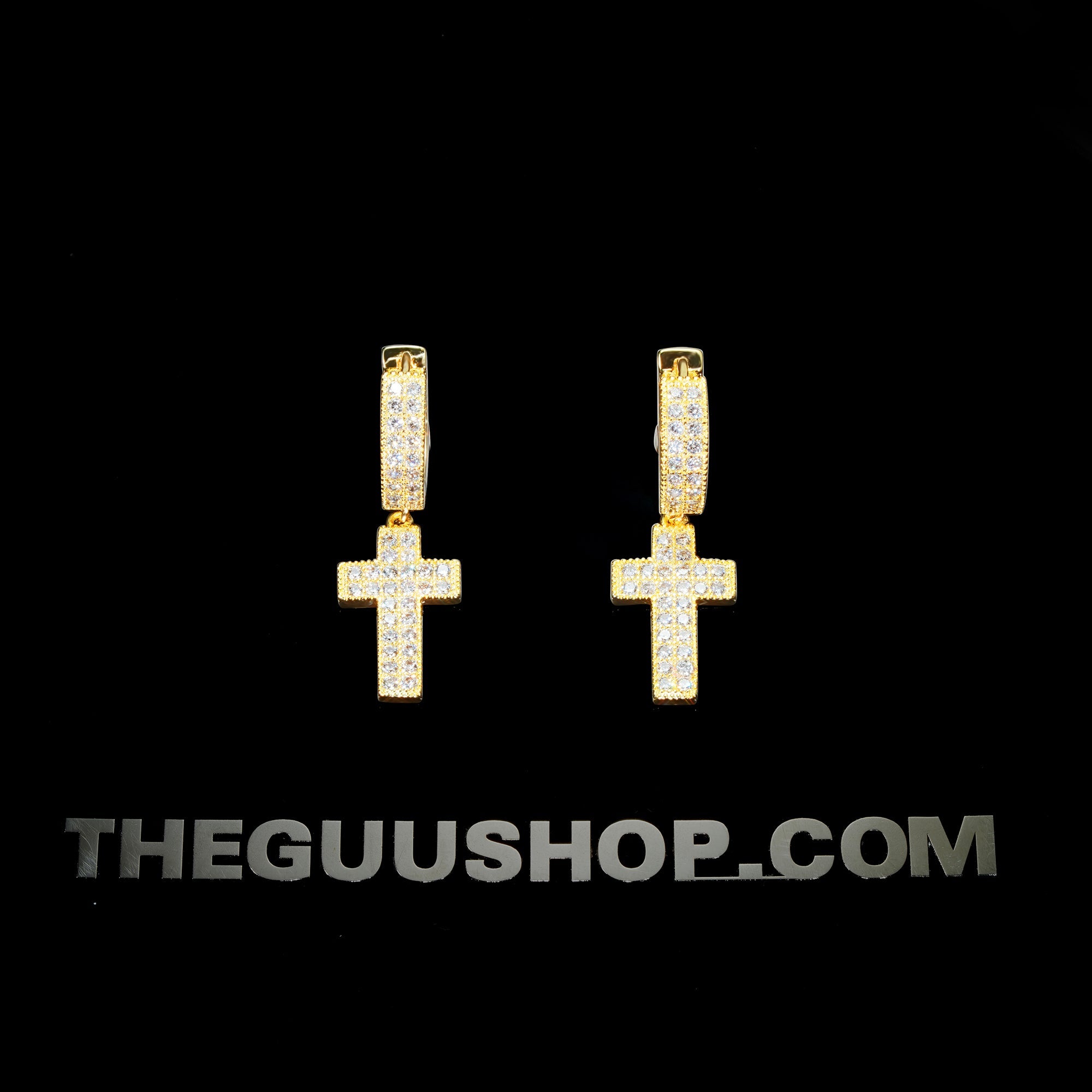Official Limited 18K Gold-Plated Cross Earring