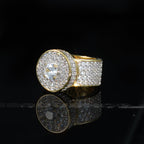 Iced Diamond  Zircon Real Gold-Plated Ring