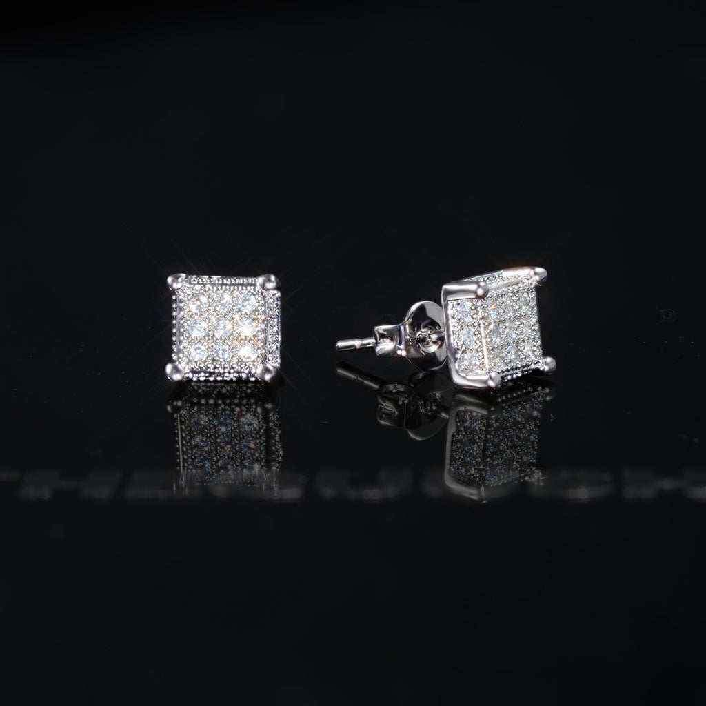 CZ Hip Hop Night Club Copper Stud Earring