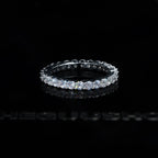 2mm Iced CZ Ripple Micro-inlay Ring