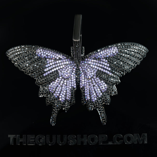 18K Gold-Plated Micro-inlay AAA CZ Butterfly Pendant Necklace Hover Image