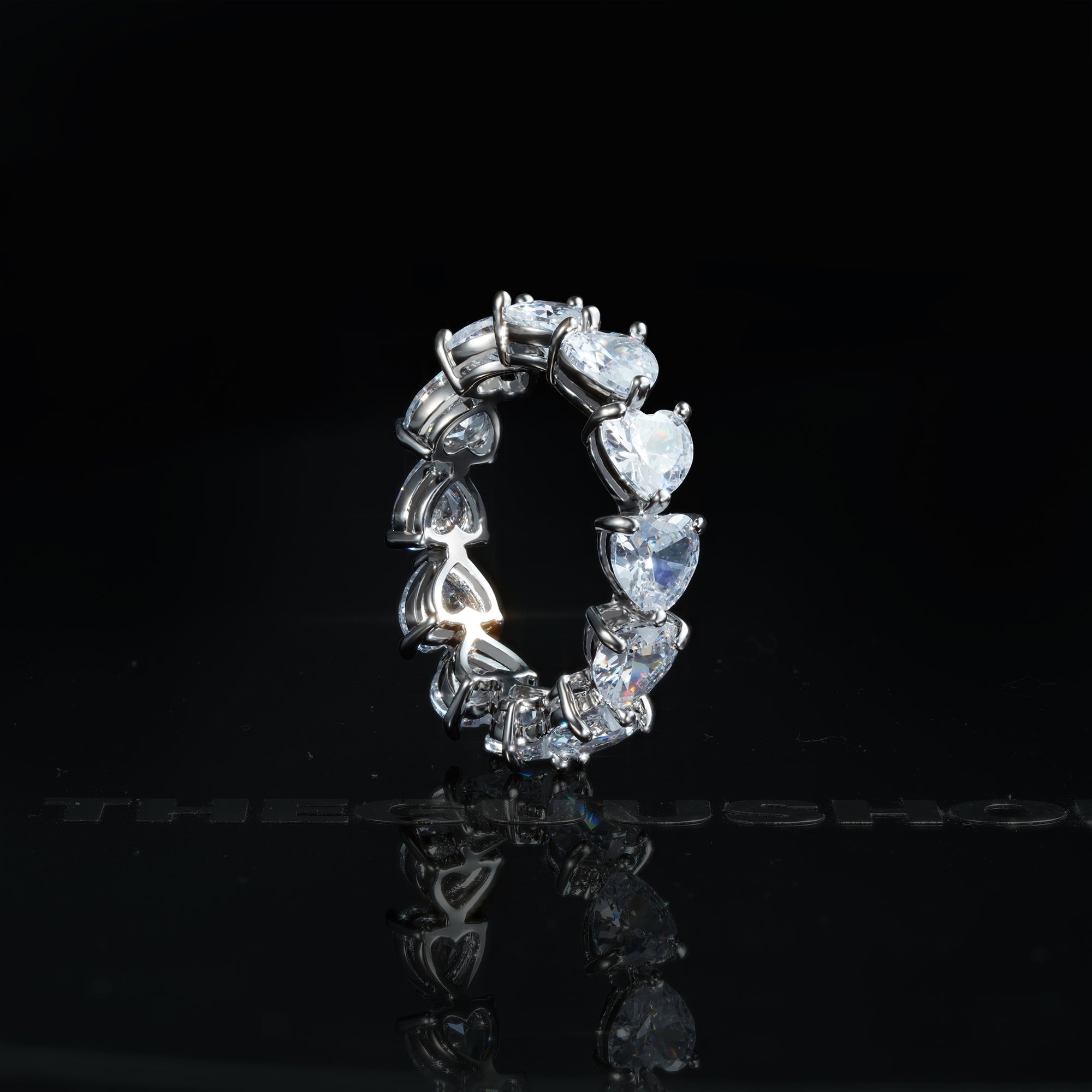 5mm  18K Yellow Gold-Plated Iced AAA CZ Love Hip Hop Ring
