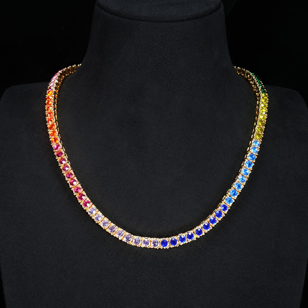 4mm Colorful Iced Dookie Rope Chain