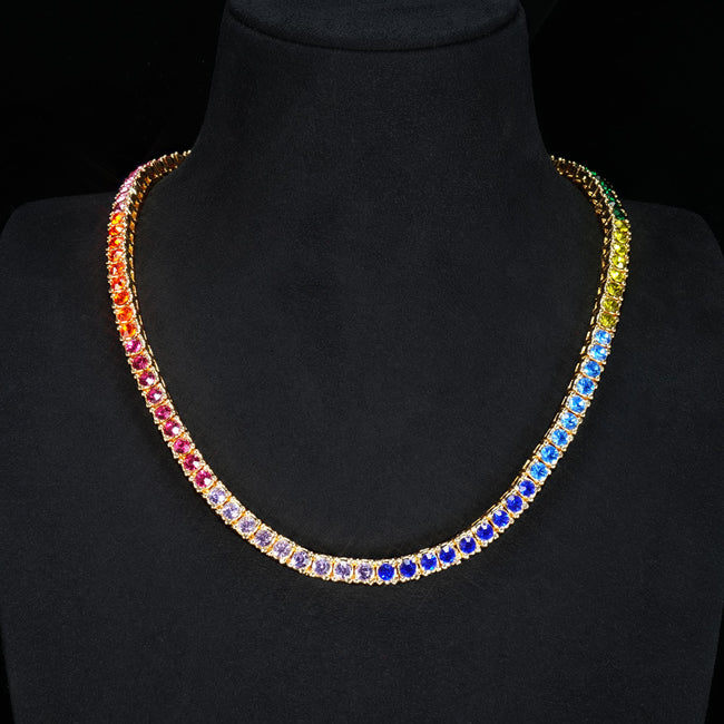 4mm Colorful Iced Dookie Rope Chain Main Image