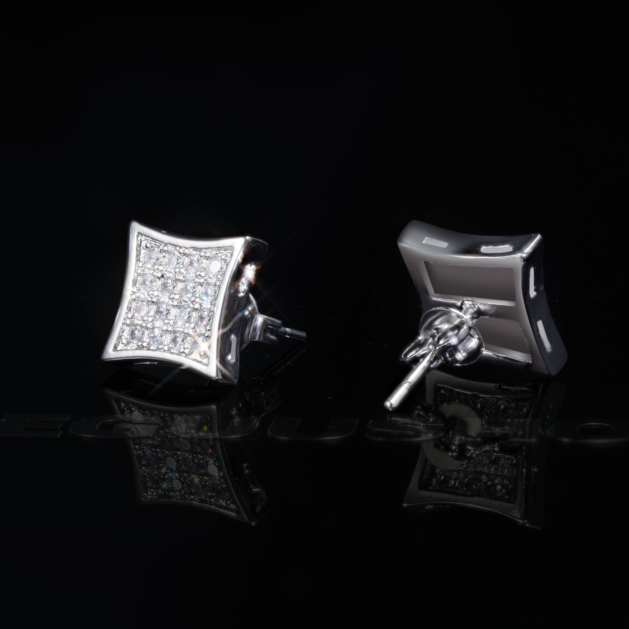 10MM Micro-inlay AAA CZ High Grade Stud Earring