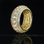 UPDATED 2019 Micro-inlay CZ  Five Rows Ring