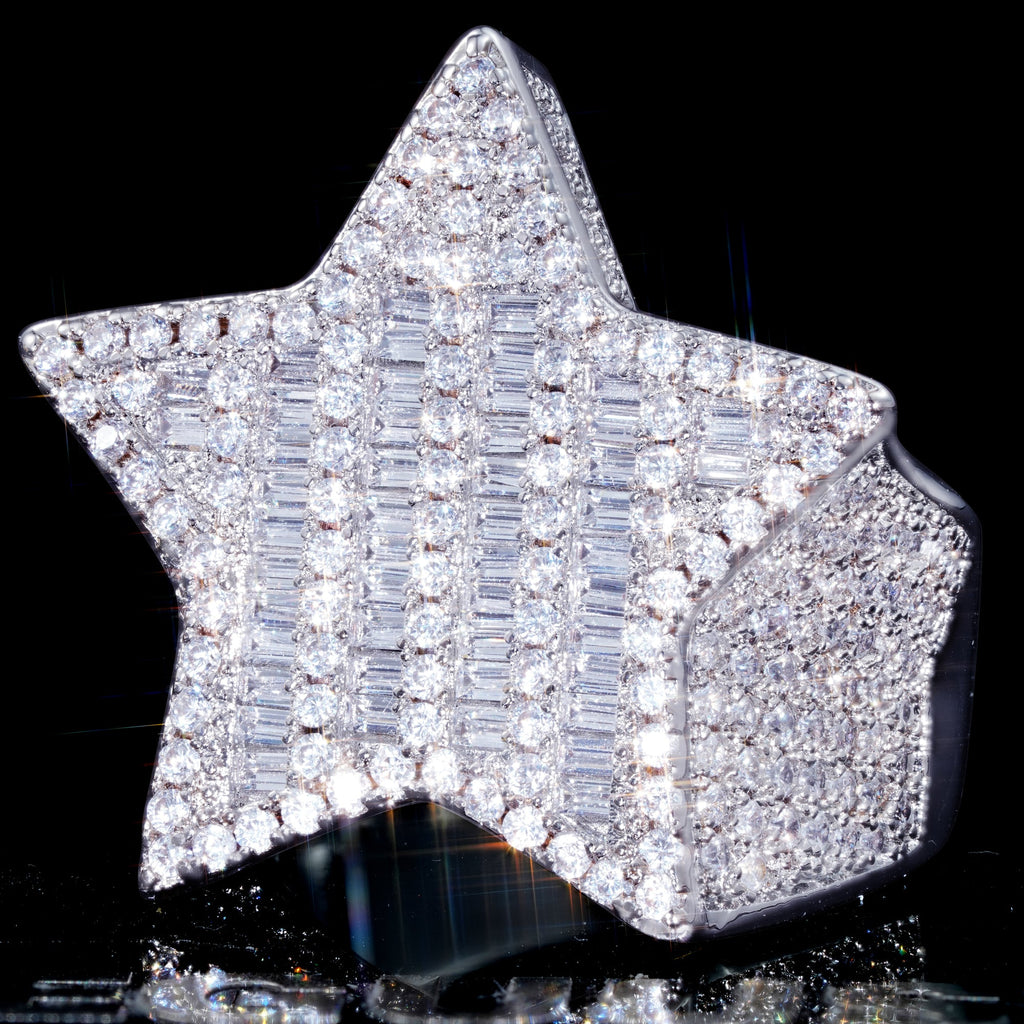 18K Gold-Plated Micro-inlay AAA CZ Pentagram Ring
