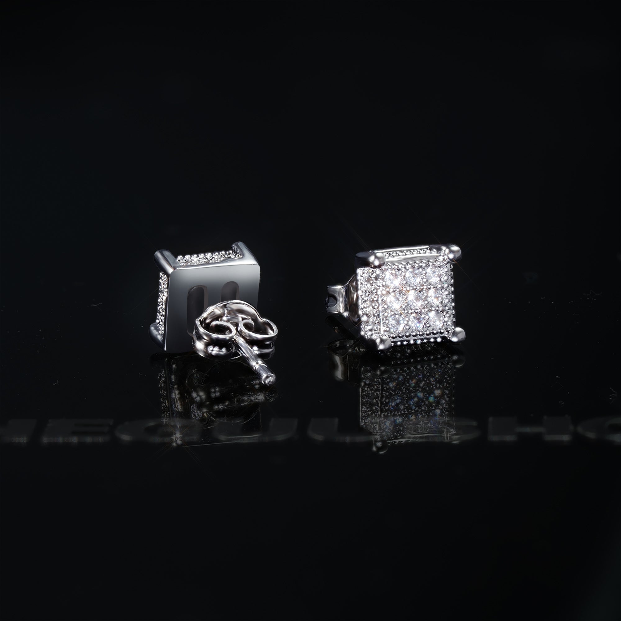CZ Hip Hop Night Club Copper Stud Earring