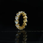 5mm  18K Yellow Gold-Plated Iced AAA CZ Love Hip Hop Ring