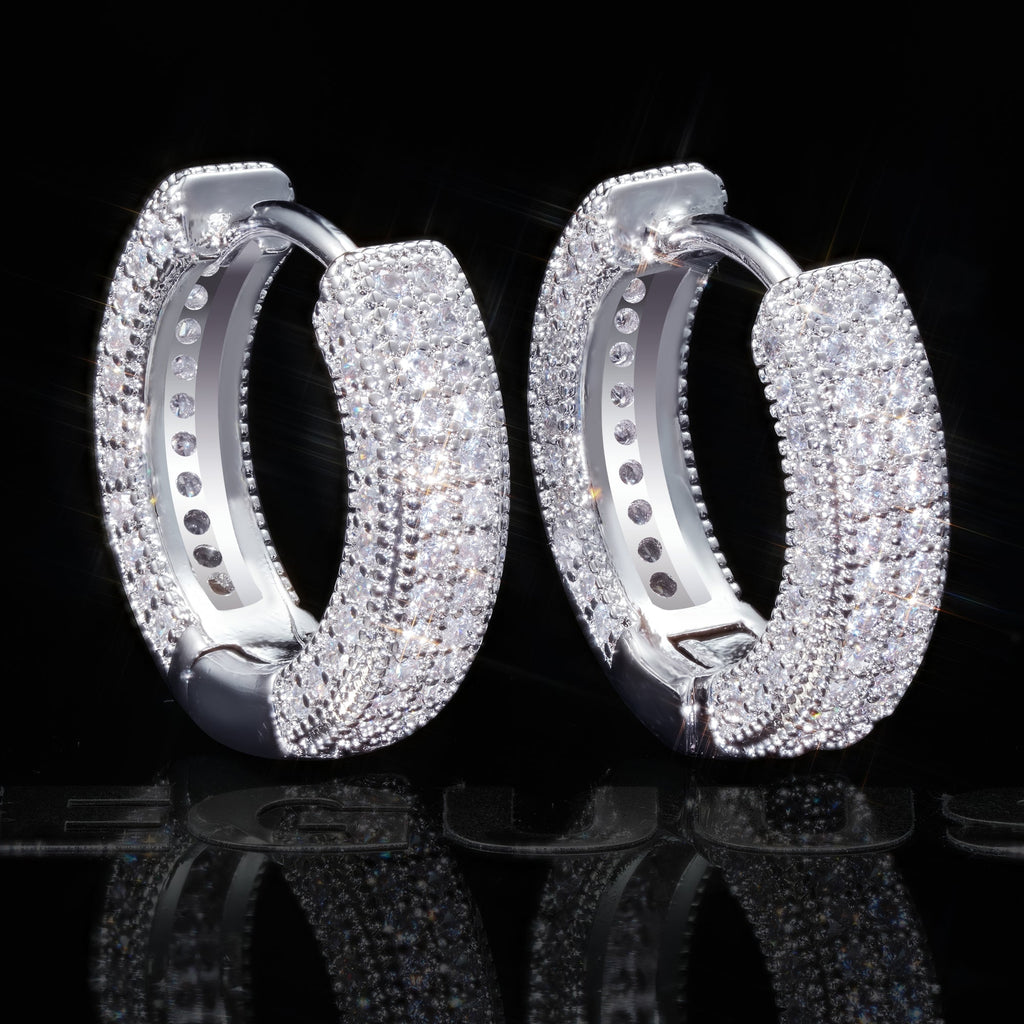 NEW ARRIVAL! 18K Gold-Plated Hip Hop AAA CZ  Earring