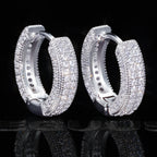 NEW ARRIVAL! 18K Gold-Plated Hip Hop AAA CZ  Earring