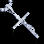 925S & VVS Moissanite Crucifix Necklace