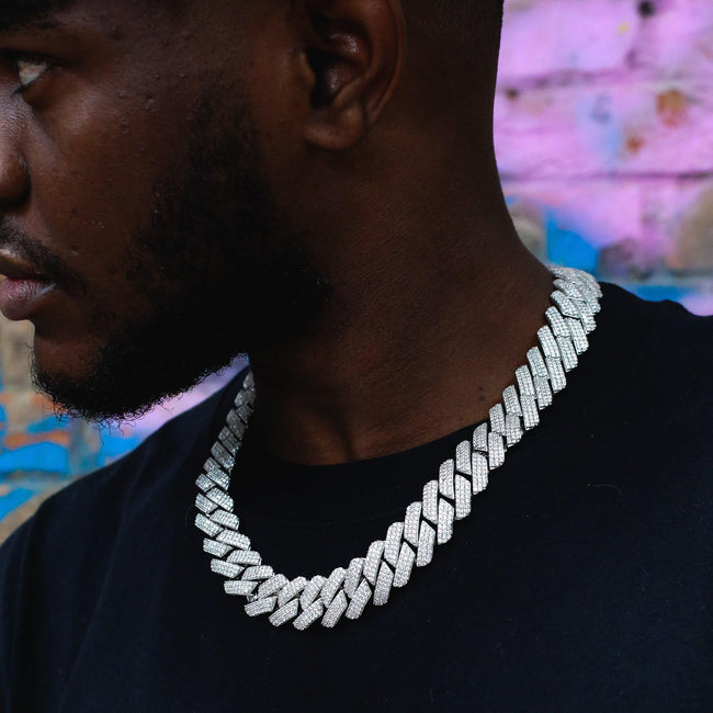 19mm Iced Prong Cuban Chain Hover Image