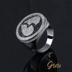 Iced 18K Yellow Gold-Plated  Iced  AAA CZ Hip Hop Heartbreak Ring