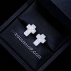 VVS1 Moissanite Baguette Cross Earrings