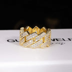 14MM Iced Prong Cuban Ring