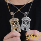 18K Gold-Plated AAA CZ Retro Jesus Pendant