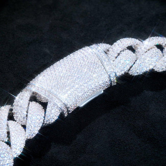 18mm Curved Clasp Bubble Cuban Link Chain Main Image