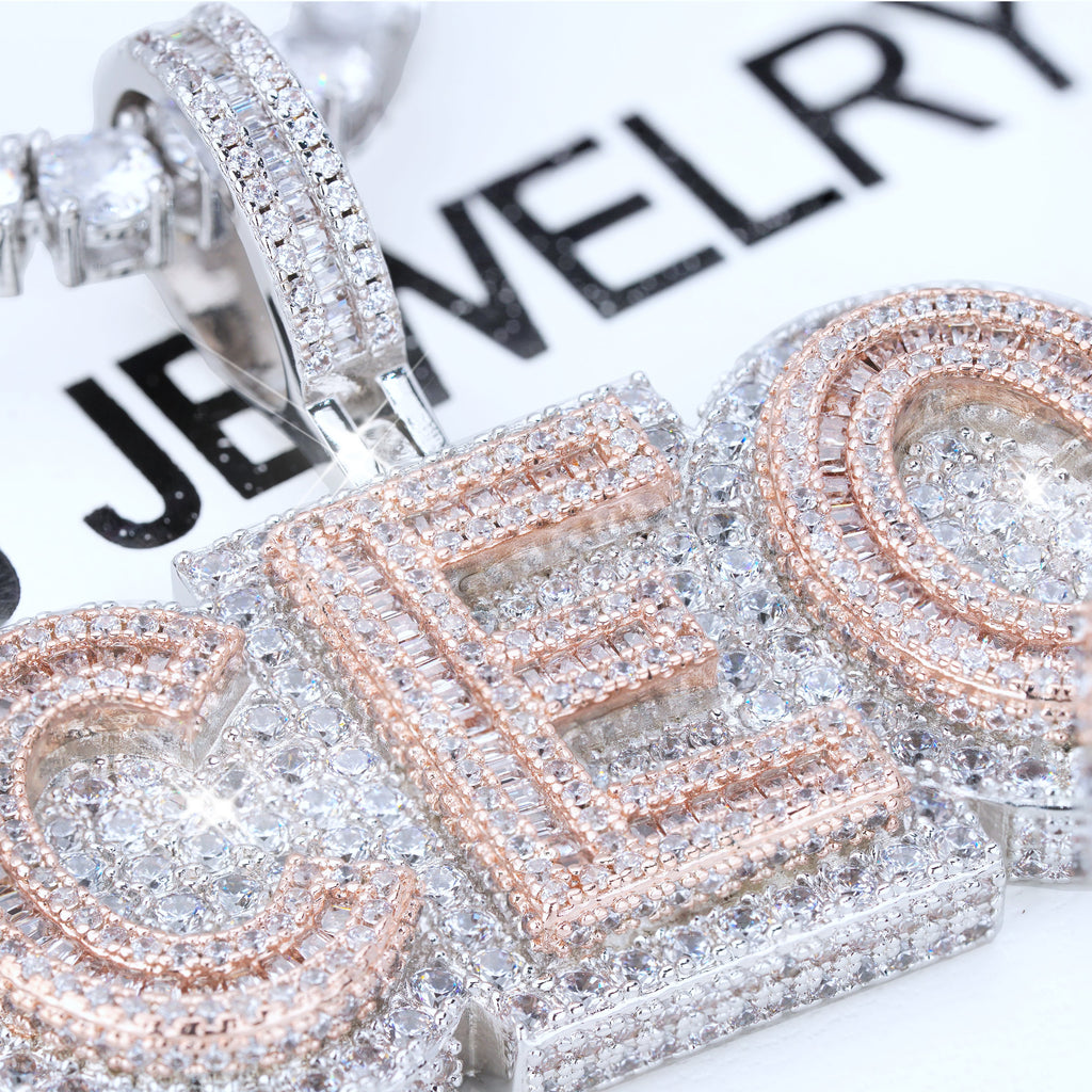 CEO Two Layer Baguette Iced Necklace